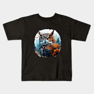 Owl in Nature Kids T-Shirt